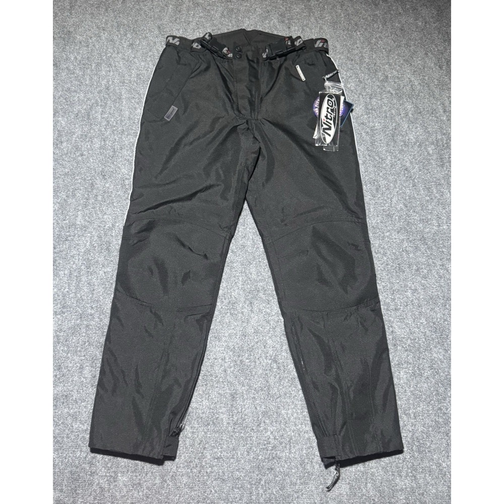 NITRO Racing Twin Skin CE Motorcycle Riding Pants Black Men L Touring NEW